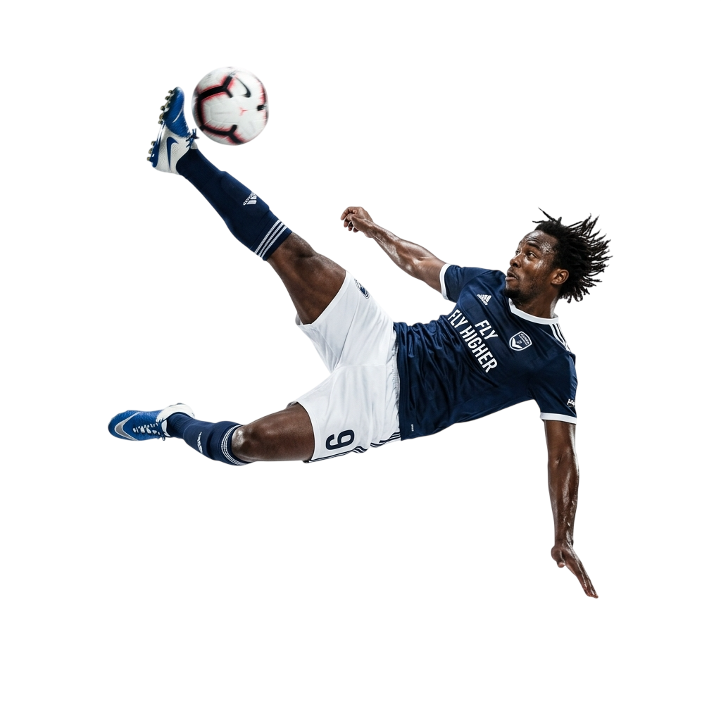 Soccer player in action